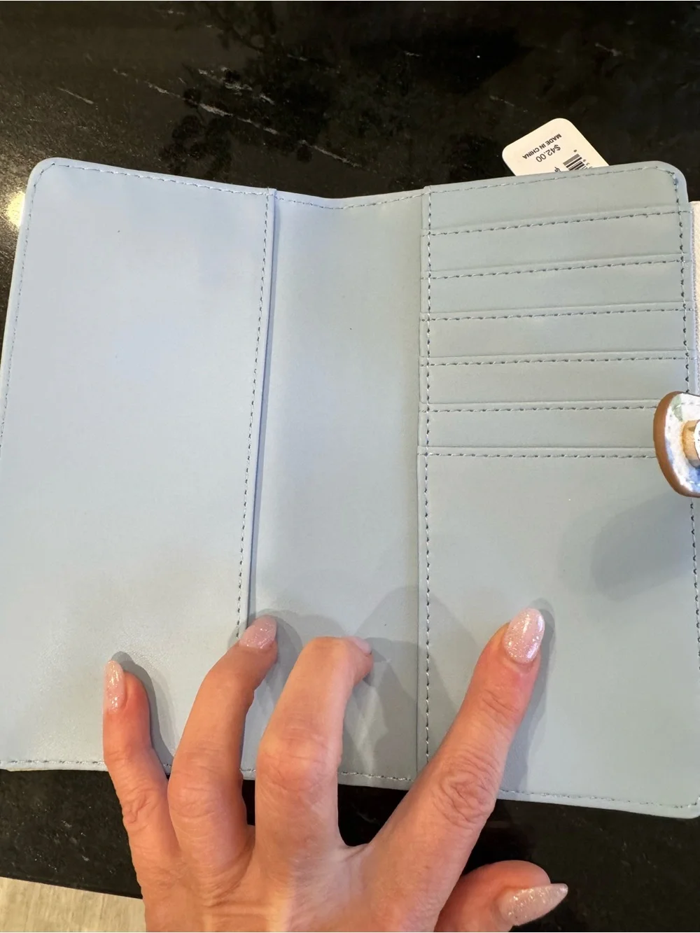 🍃🫐Nanette Lepore Lilli Wallets Blueberry Blooms and Blue Gingham - Picture 7 of 13
